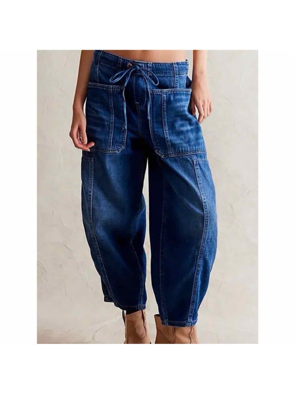 We The Free People Silverton Pull On Barrel Jeans